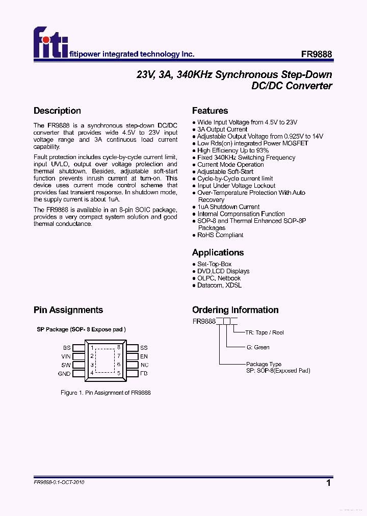 FR9888_7674162.PDF Datasheet Download --- IC-ON-LINE