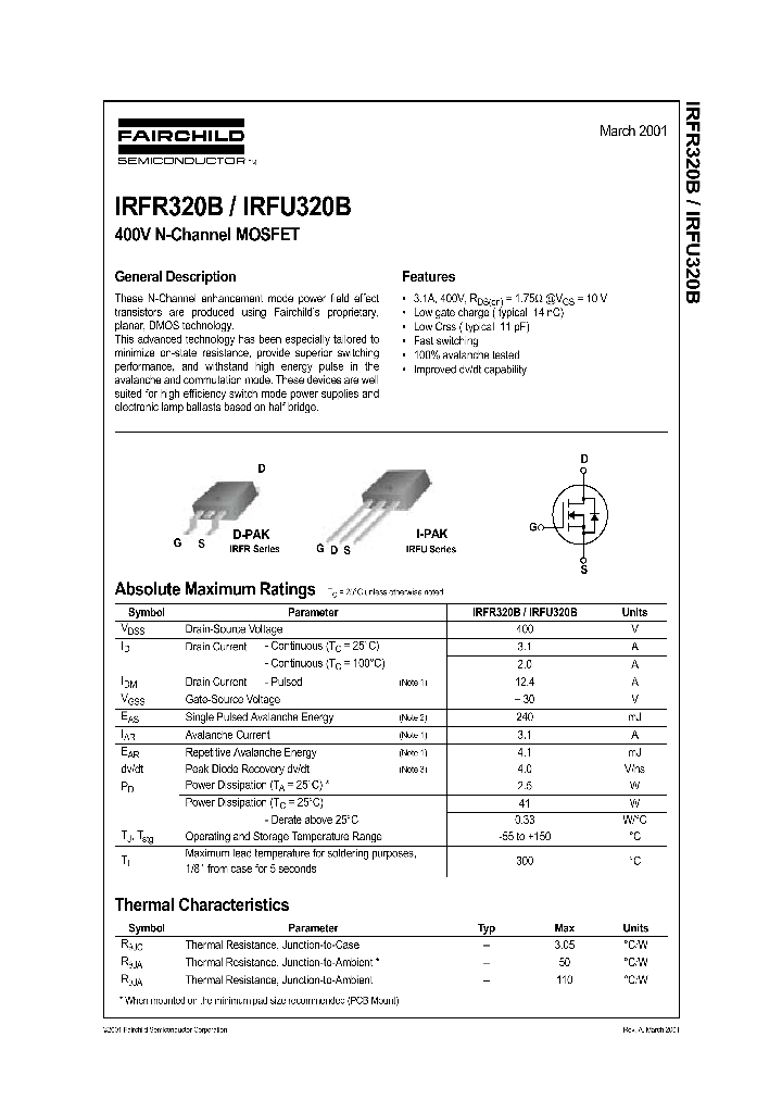 IRFR320BTM_7683425.PDF Datasheet