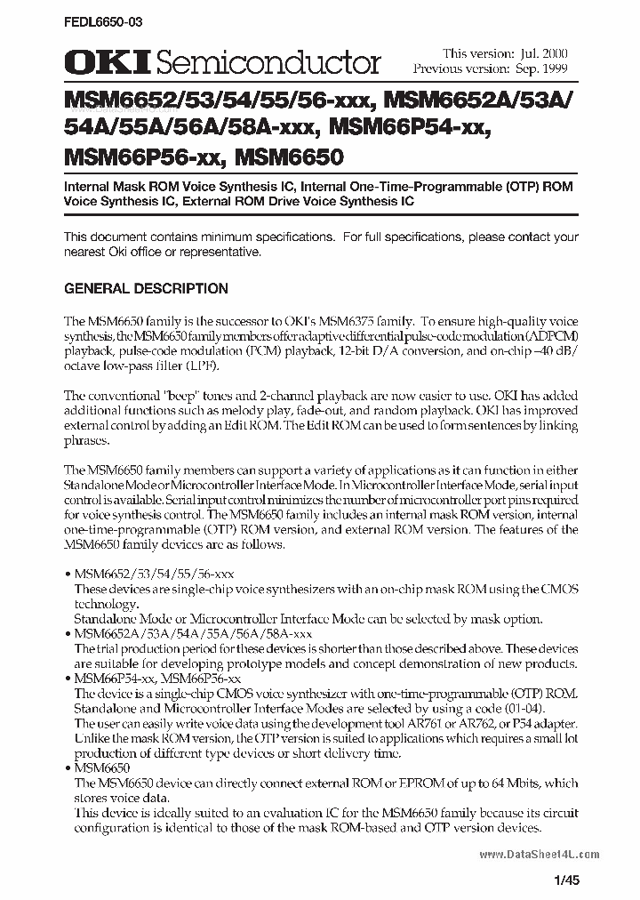 MSM66P56-XX_7685039.PDF Datasheet