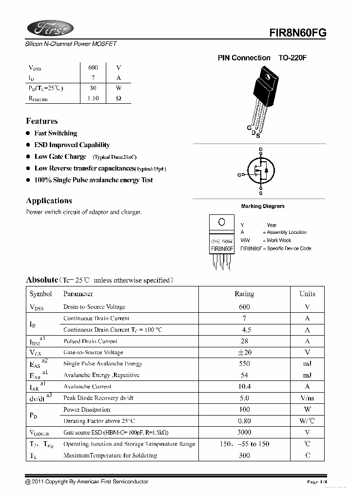 FIR8N60FG_7688891.PDF Datasheet