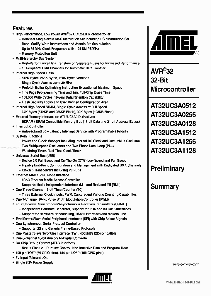 AT32UC3A0512_7694341.PDF Datasheet