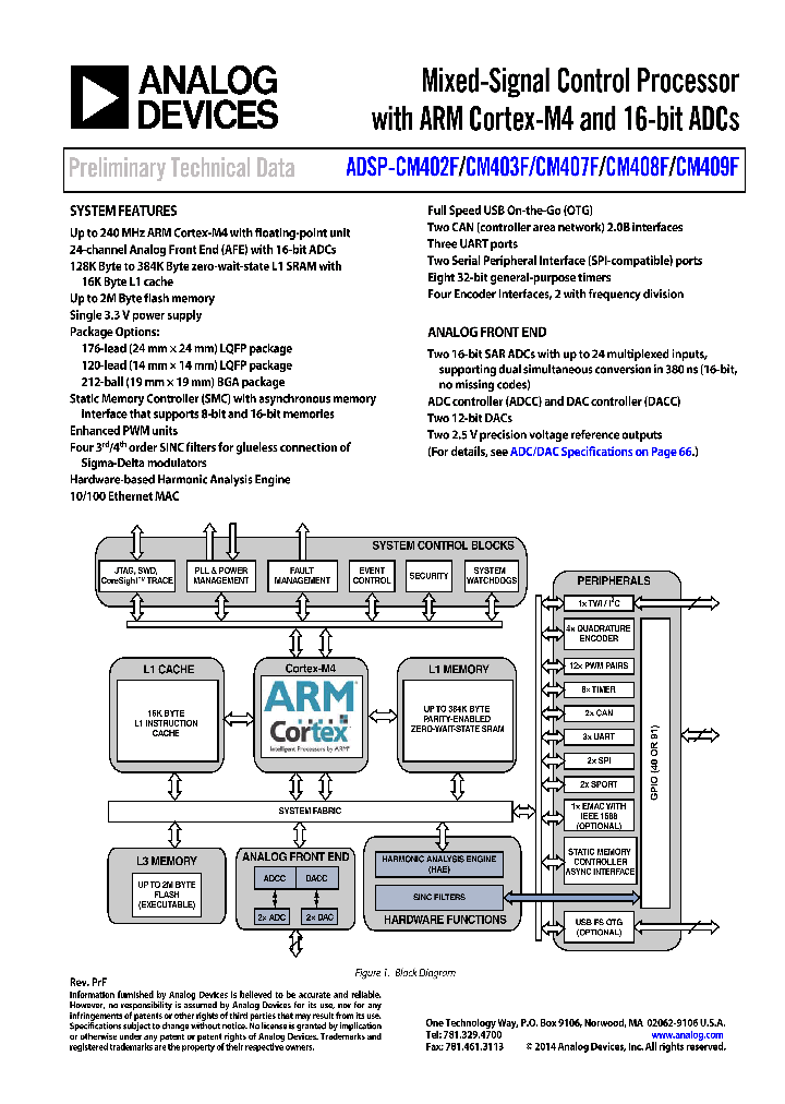ADSP-CM408F_7701364.PDF Datasheet