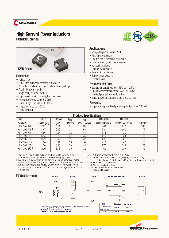 HCM1305-1R0-R_7702559.PDF Datasheet