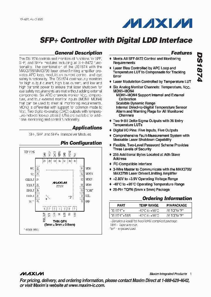 DS1874TTAMPR_7709616.PDF Datasheet