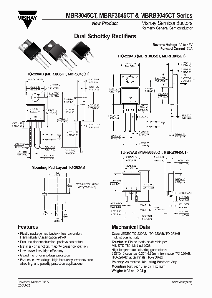 MBR3035CT-E3_7714396.PDF Datasheet