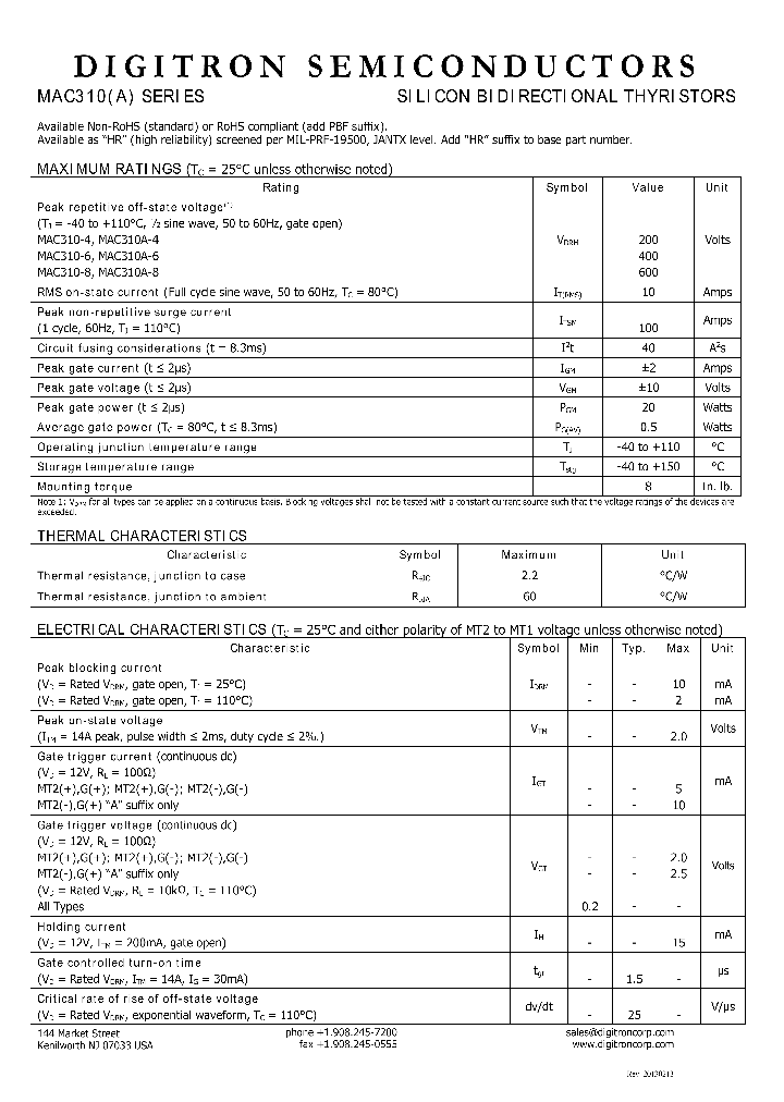 MAC310_7722309.PDF Datasheet