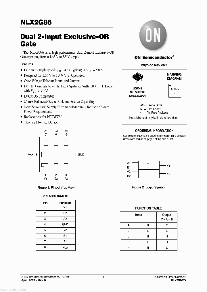 NLX2G86_7728672.PDF Datasheet