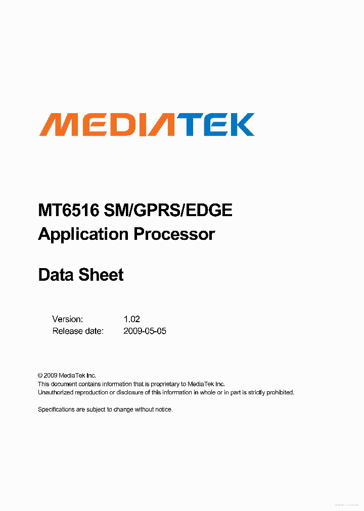 MT6516_7731077.PDF Datasheet