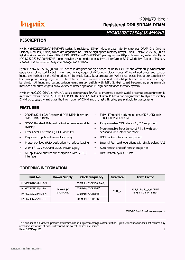 HYMD232G726AM8-H_7731290.PDF Datasheet