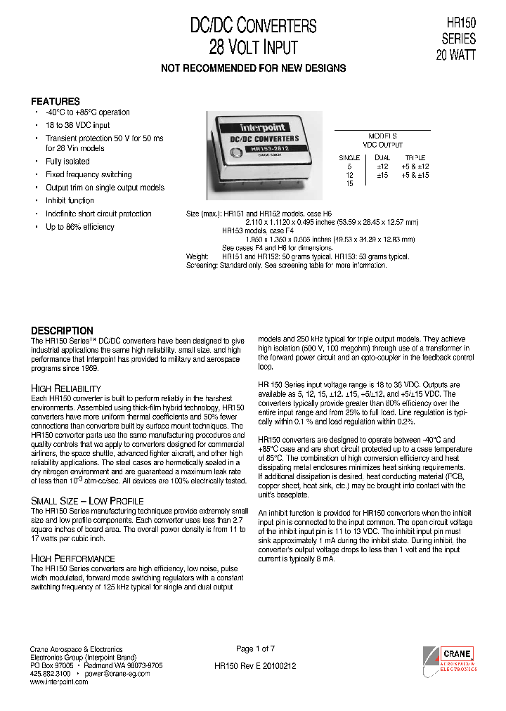 HR150_7735260.PDF Datasheet