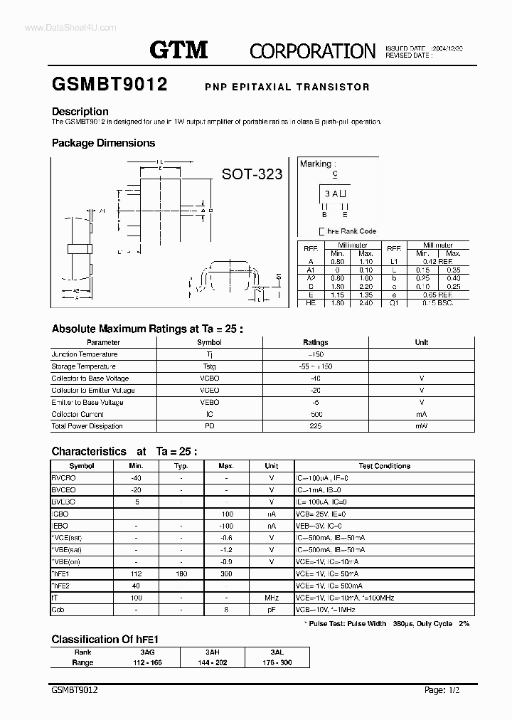 GSMBT9012_7738395.PDF Datasheet