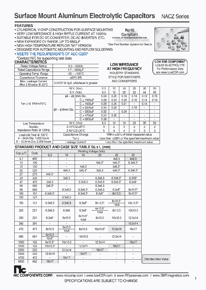 NACZ151M10V63X63TR13F_7743267.PDF Datasheet