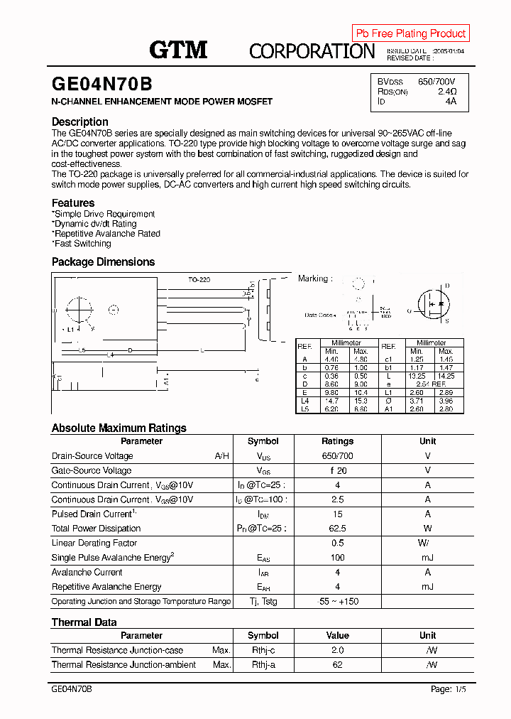 GE04N70B_7743754.PDF Datasheet