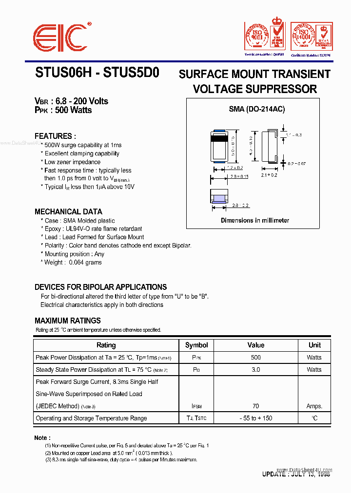 STUSXXX_7740595.PDF Datasheet Download --- IC-ON-LINE