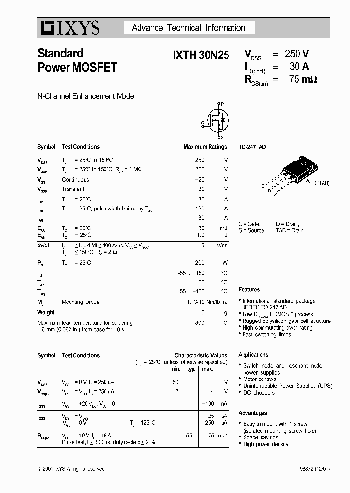 IXTH30N25_7748463.PDF Datasheet