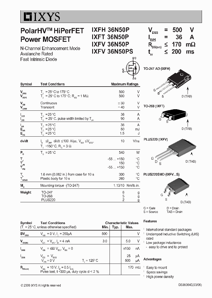 IXFT36N50P_7749757.PDF Datasheet