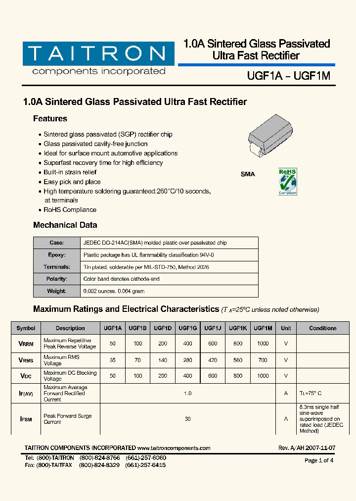 UGF1J_7752749.PDF Datasheet