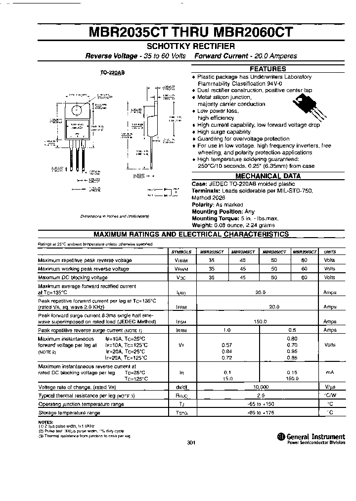 MBR2050CT_7757092.PDF Datasheet