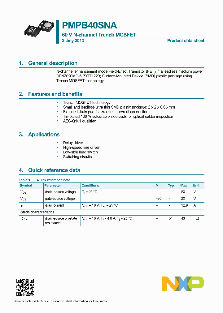 PMPB40SNA_7809320.PDF Datasheet