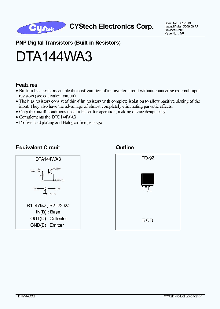 DTA144WA3_7803619.PDF Datasheet