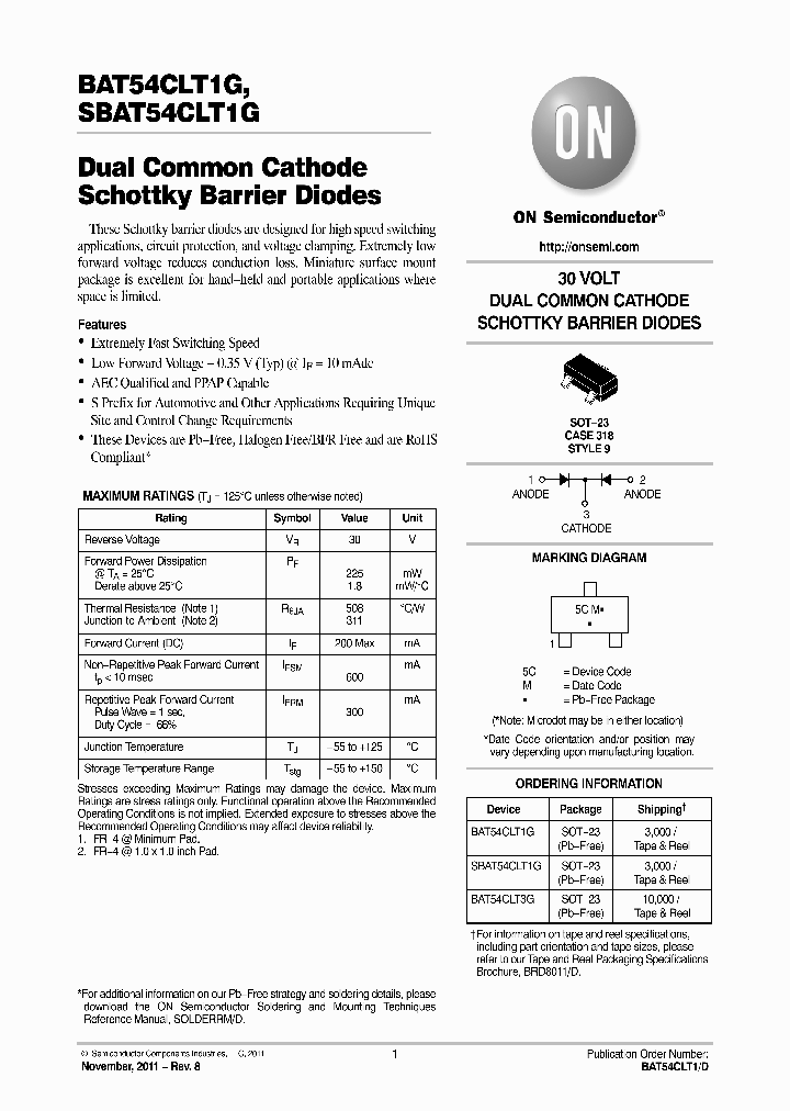 SBAT54CLT1G_7795306.PDF Datasheet