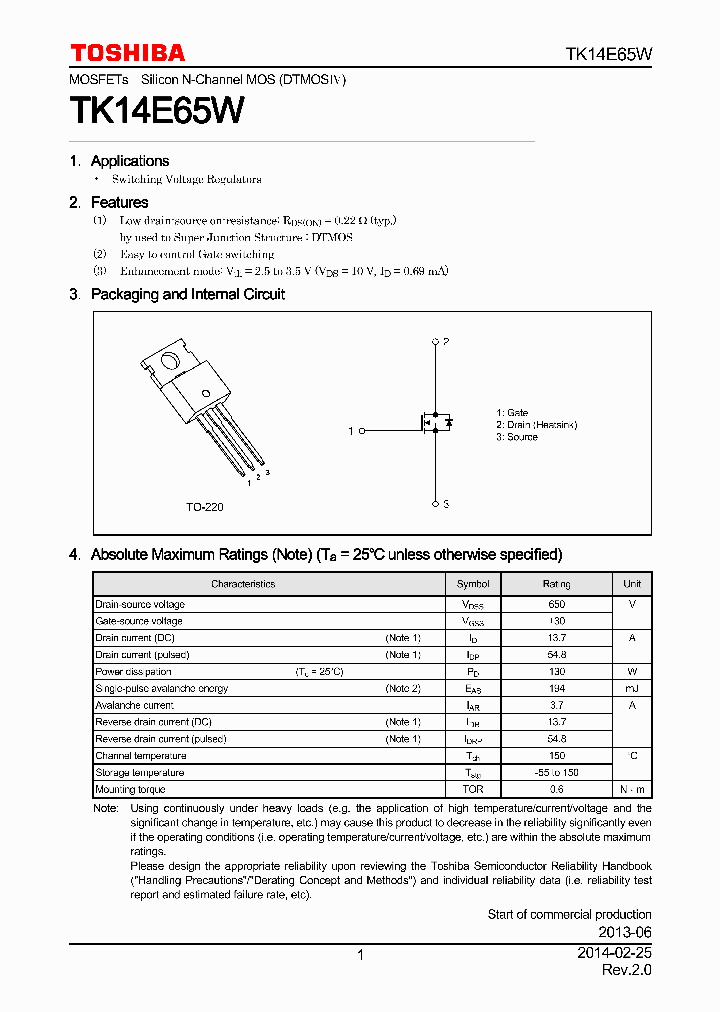 TK14E65W_7809678.PDF Datasheet