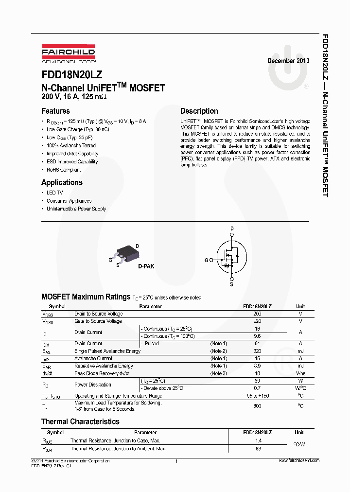 fdd18n20lz-7753319-pdf-datasheet-download-ic-on-line