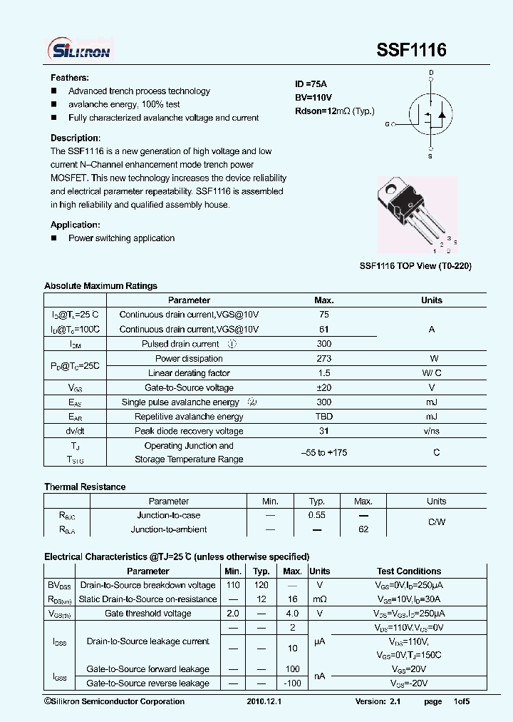 SSF1116_7815793.PDF Datasheet Download --- IC-ON-LINE