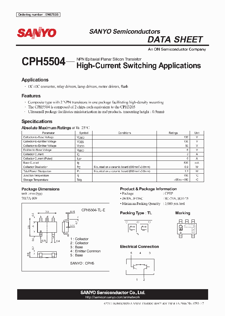 CPH5504-TL-E_7823357.PDF Datasheet