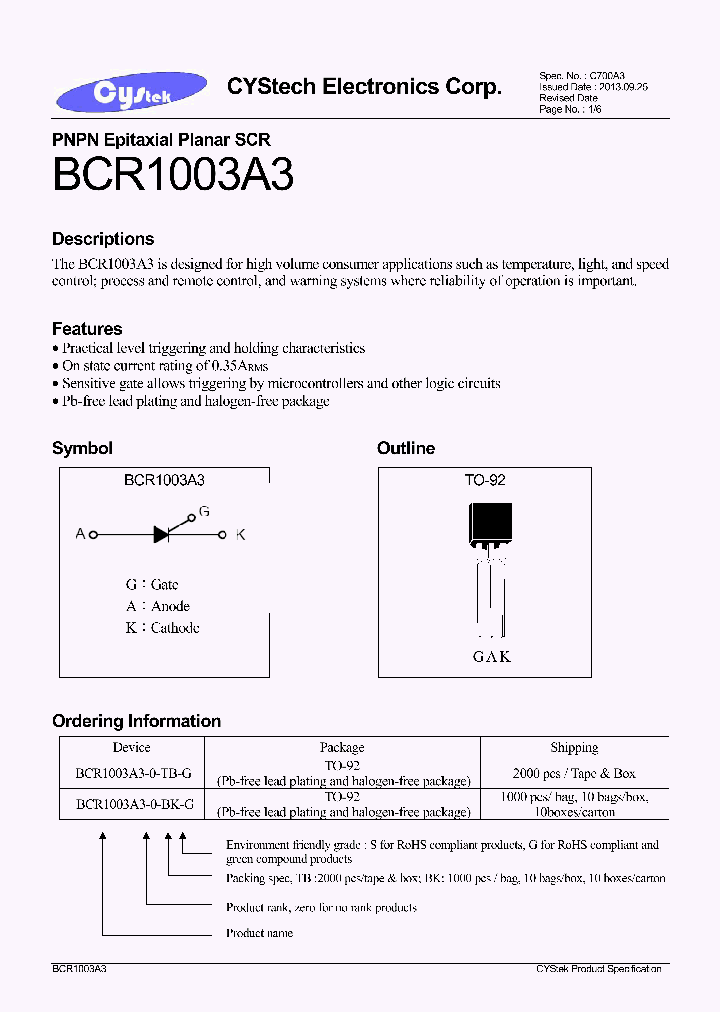 BCR1003A3_7820685.PDF Datasheet