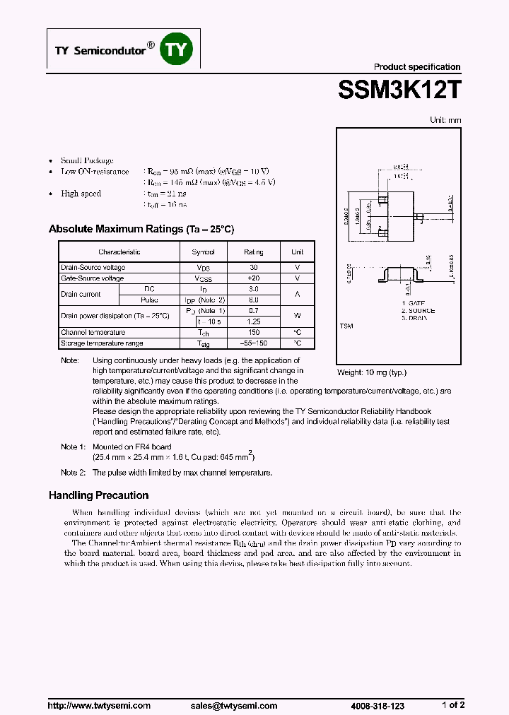 SSM3K12T_7789522.PDF Datasheet