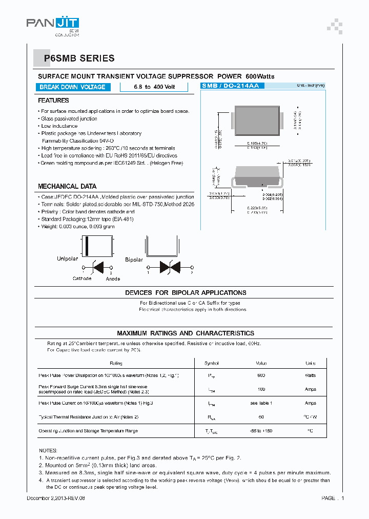 P6SMB20_7775642.PDF Datasheet