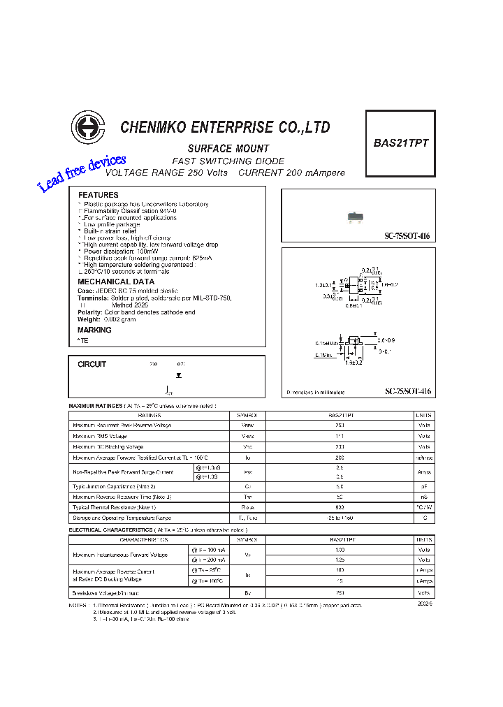 BAS21TPT_7780484.PDF Datasheet