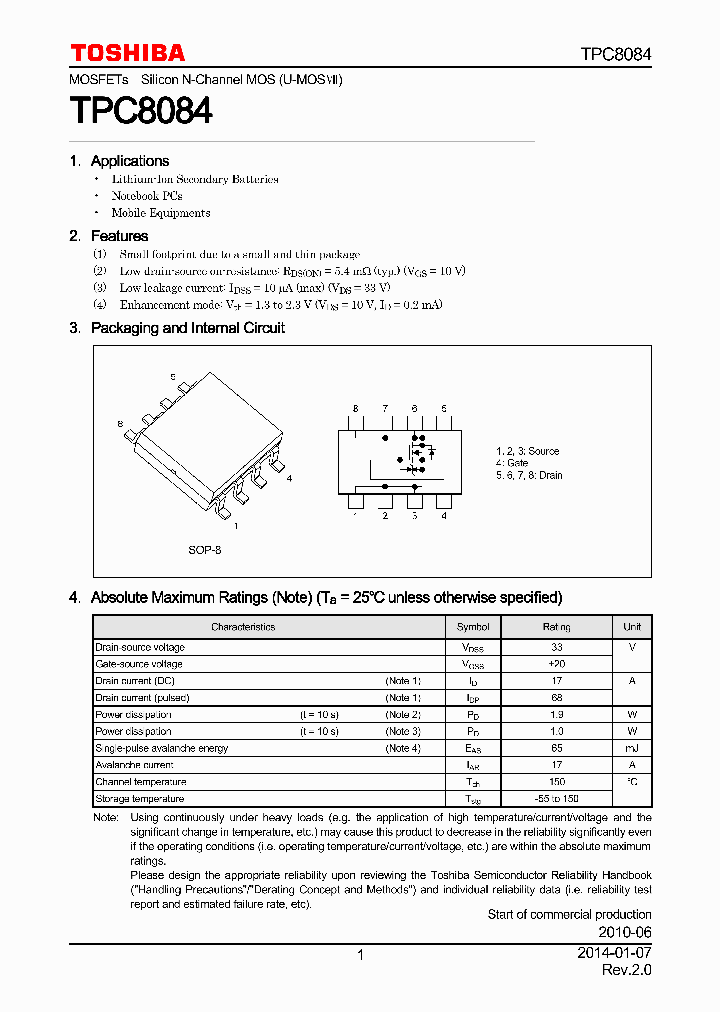 TPC8084_7781866.PDF Datasheet