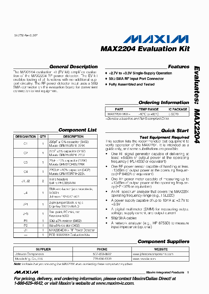 MAX2204EVKIT_7772415.PDF Datasheet