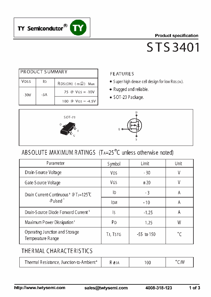 STS3401_7824730.PDF Datasheet