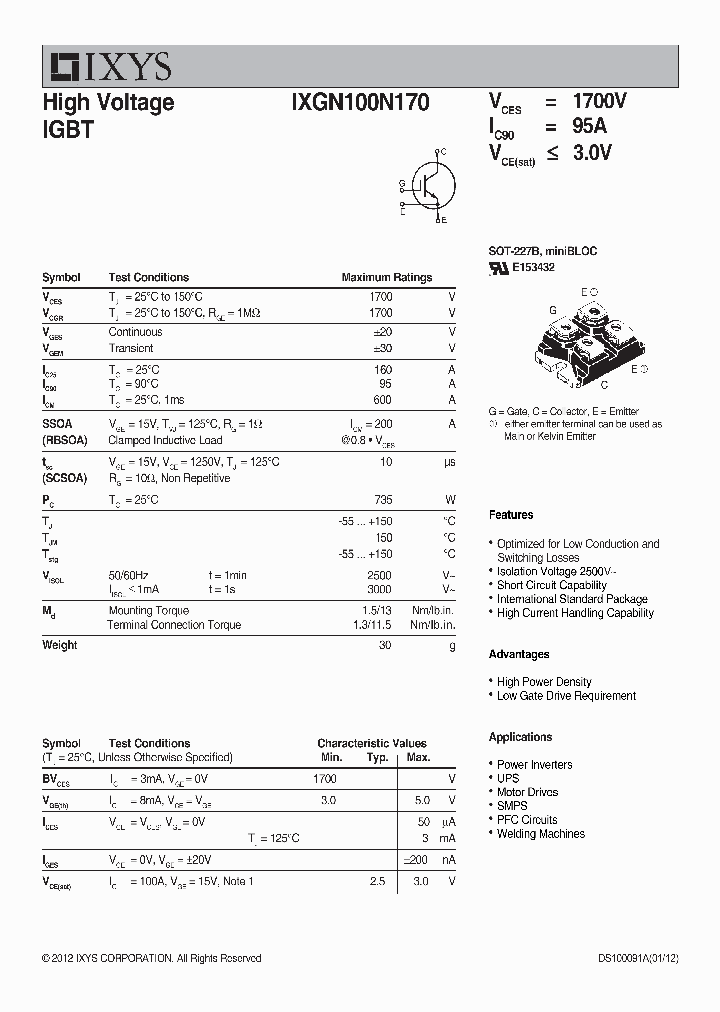 IXGN100N170_7829034.PDF Datasheet