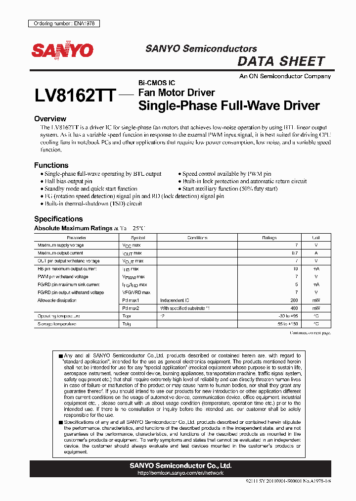 LV8162TT_7838611.PDF Datasheet