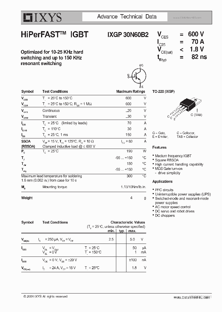 IXGP30N60B2_7760195.PDF Datasheet