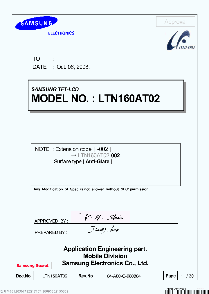 LTN160AT02_7760019.PDF Datasheet