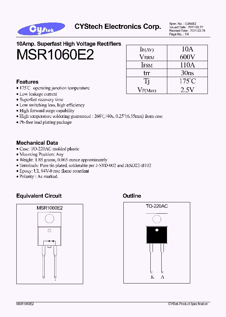 MSR1060E2_7846256.PDF Datasheet