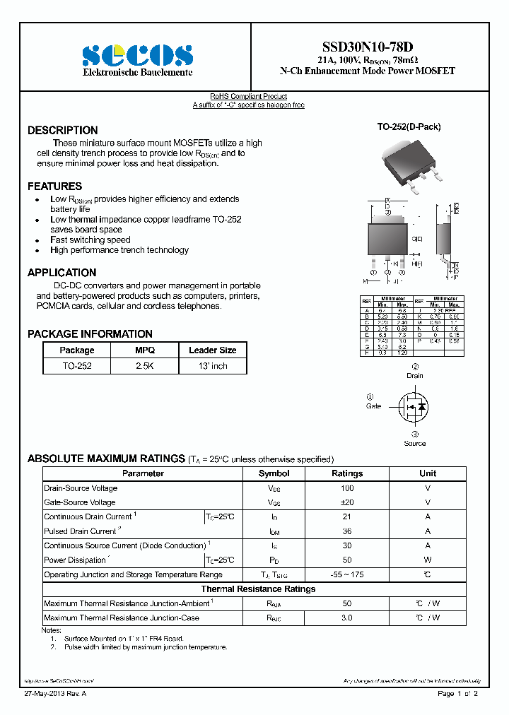 SSD30N10-78D_7848578.PDF Datasheet