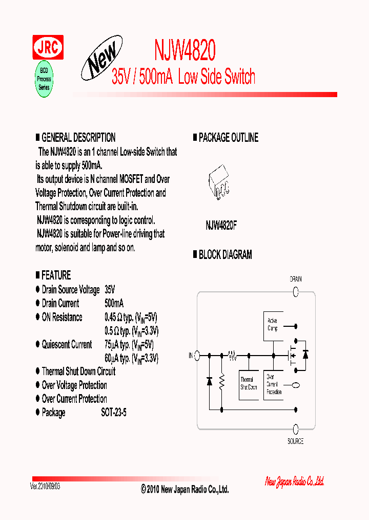 NJW4820F_7856947.PDF Datasheet Download --- IC-ON-LINE