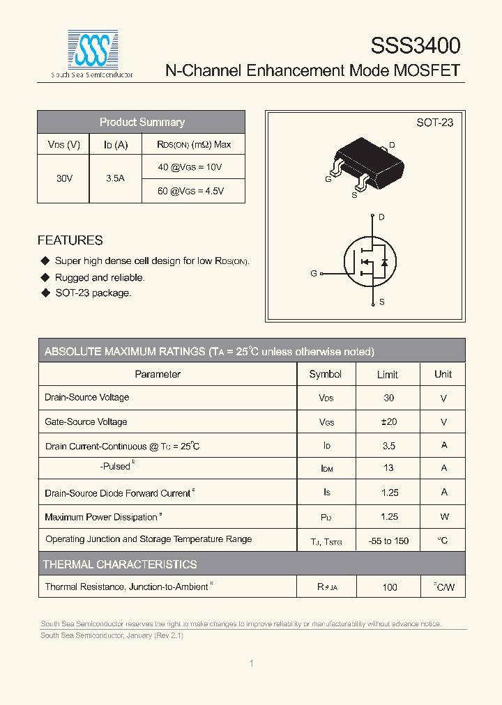 SSS3400_7763640.PDF Datasheet