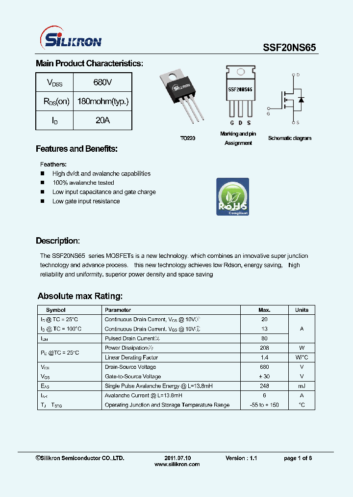 SSF20NS65_7866839.PDF Datasheet