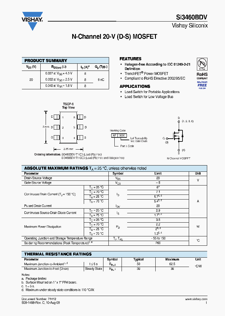 SI3460BDV-T1-GE3_7832341.PDF Datasheet