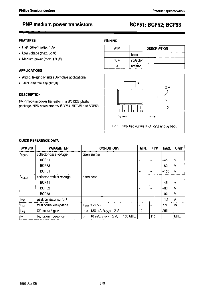 BCP51115_7838153.PDF Datasheet Download --- IC-ON-LINE