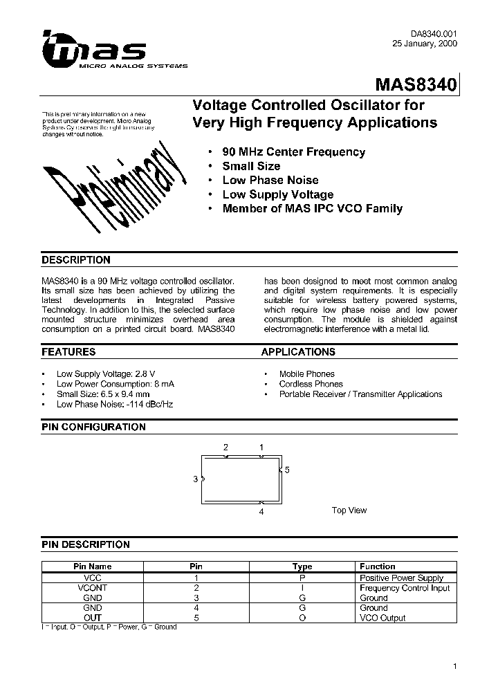 MAS8340_7872437.PDF Datasheet