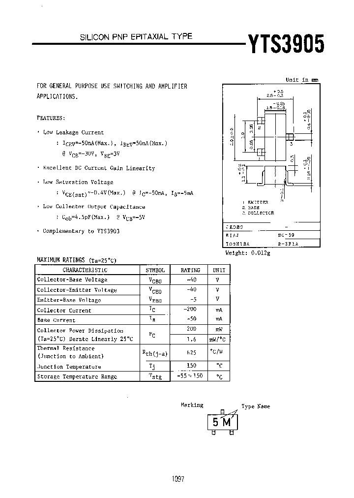 YTS3905TE85L_7855880.PDF Datasheet