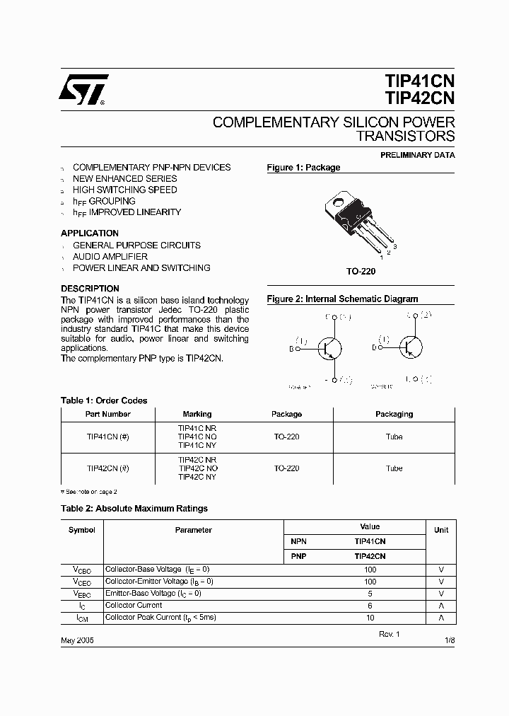 TIP41CNR_7862205.PDF Datasheet